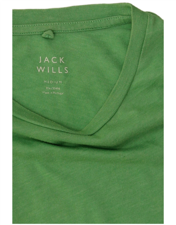 Camiseta masculina Jack Wills Top algodão verde médio