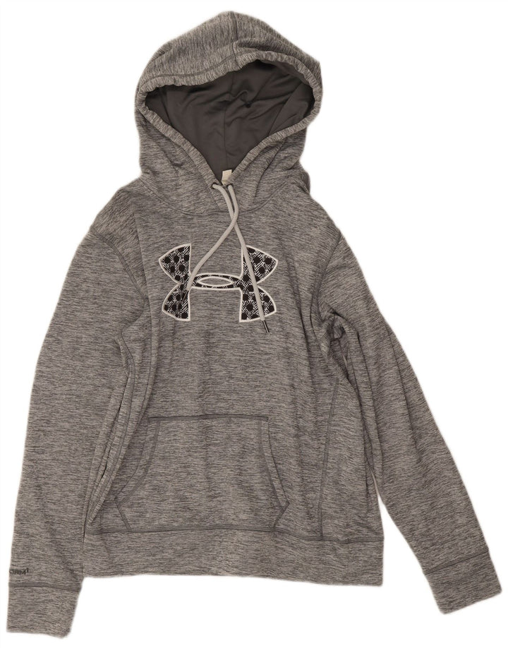 Under Armour feminino gráfico moletom com capuz Reino Unido 14 poliéster cinza médio