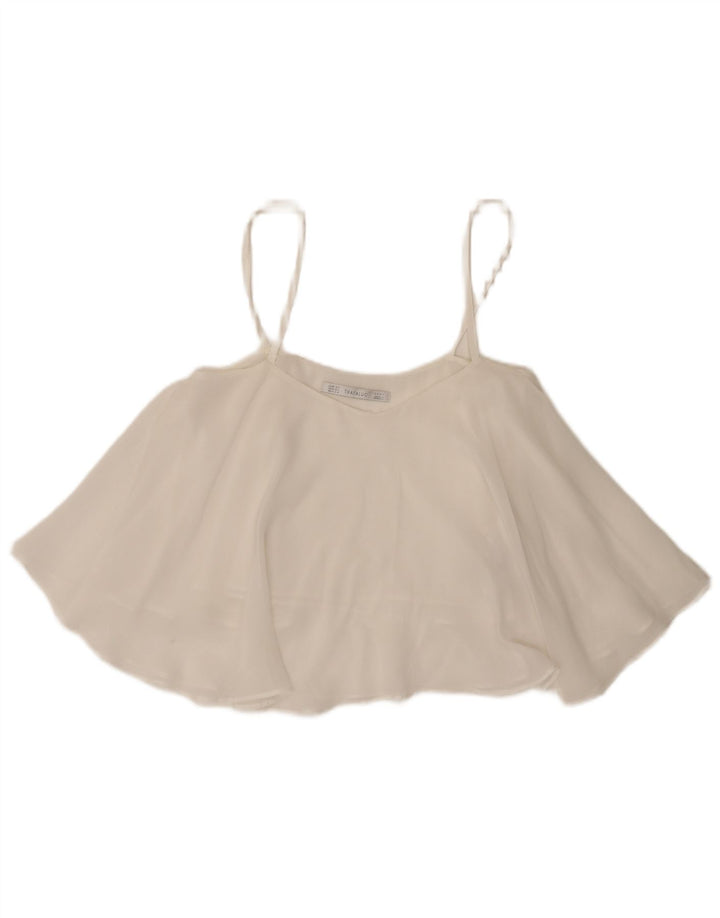 Zara Womens Trafaluc Cami Top UK 6 XS Branco