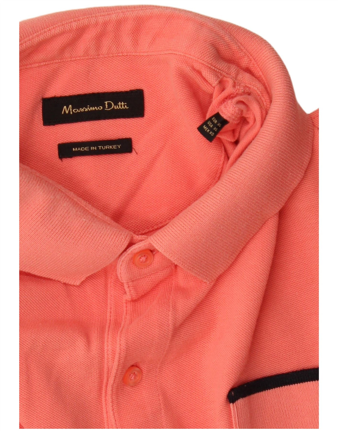 Camisa polo masculina MASSIMO DUTTI Slim Fit XL laranja