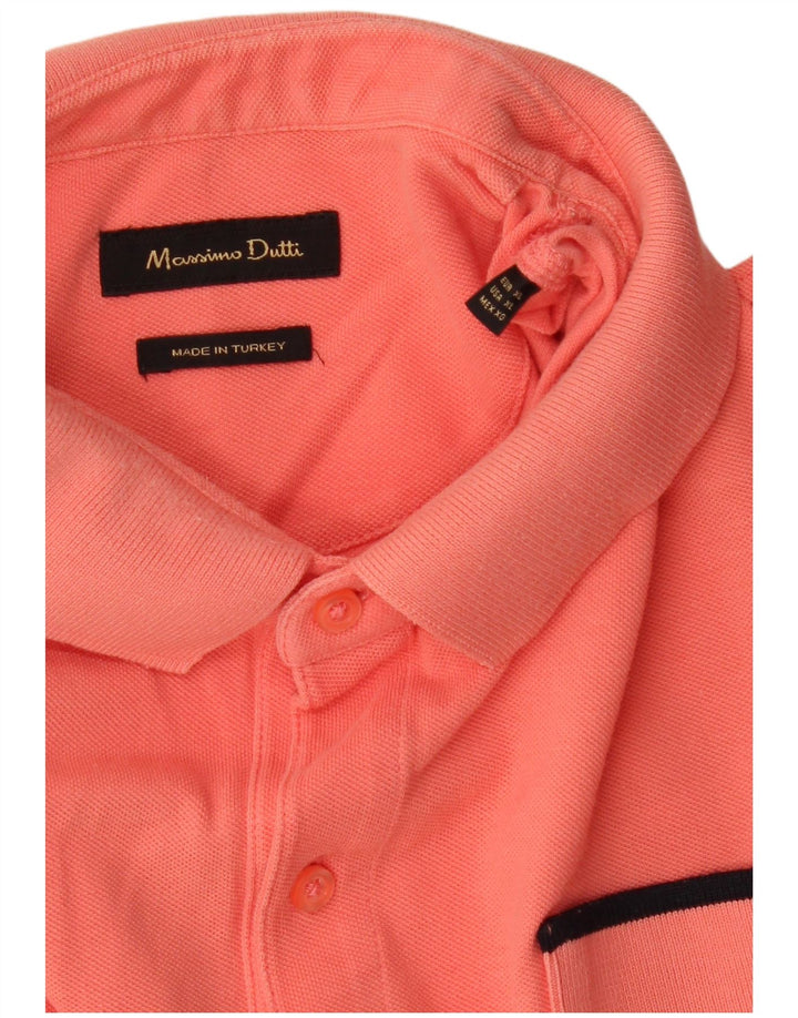 Camisa polo masculina MASSIMO DUTTI Slim Fit XL laranja
