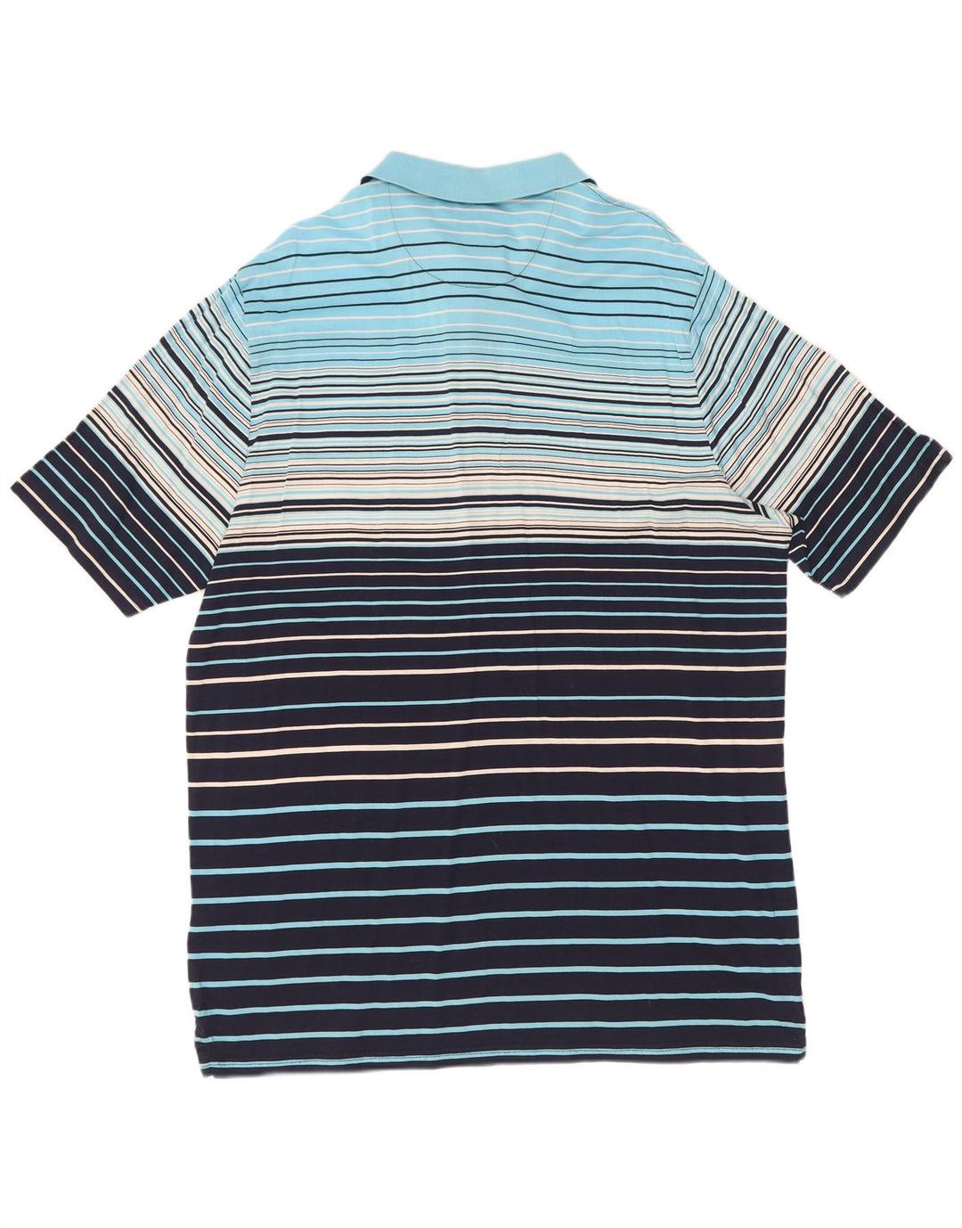 Camisa polo masculina Marks & Spencer XL algodão listrado azul