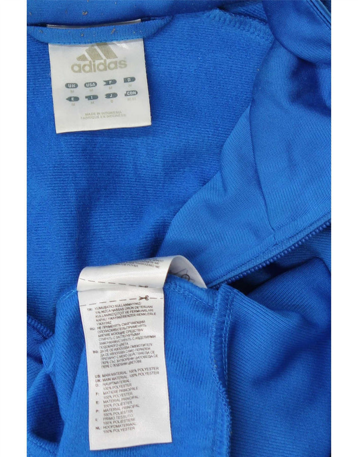 Adidas Mens Tracksuit Top Jacket Médio Azul Colorblock Poliéster