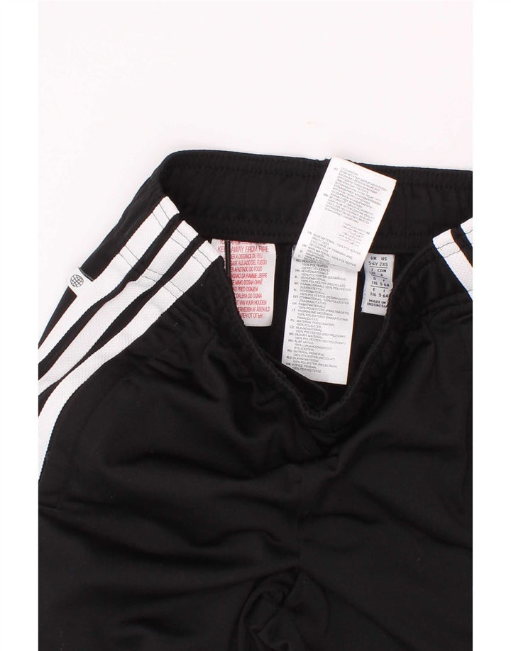 Adidas meninos calças de treino joggers 5-6 anos preto poliéster