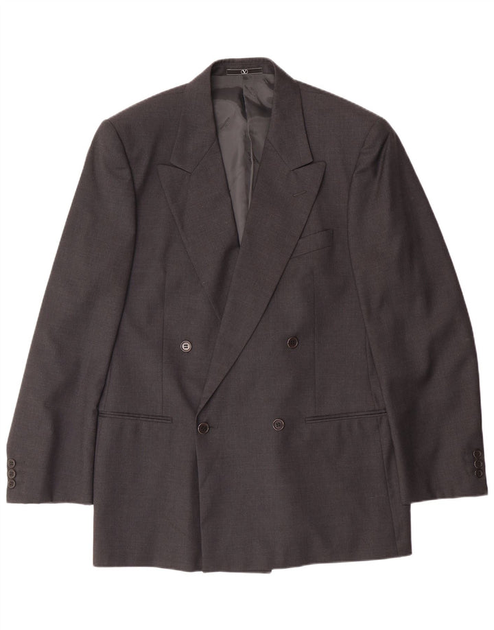 VALENTINO Terno masculino de 2 peças com peito duplo IT 50 Grande W34 L30 Cinza