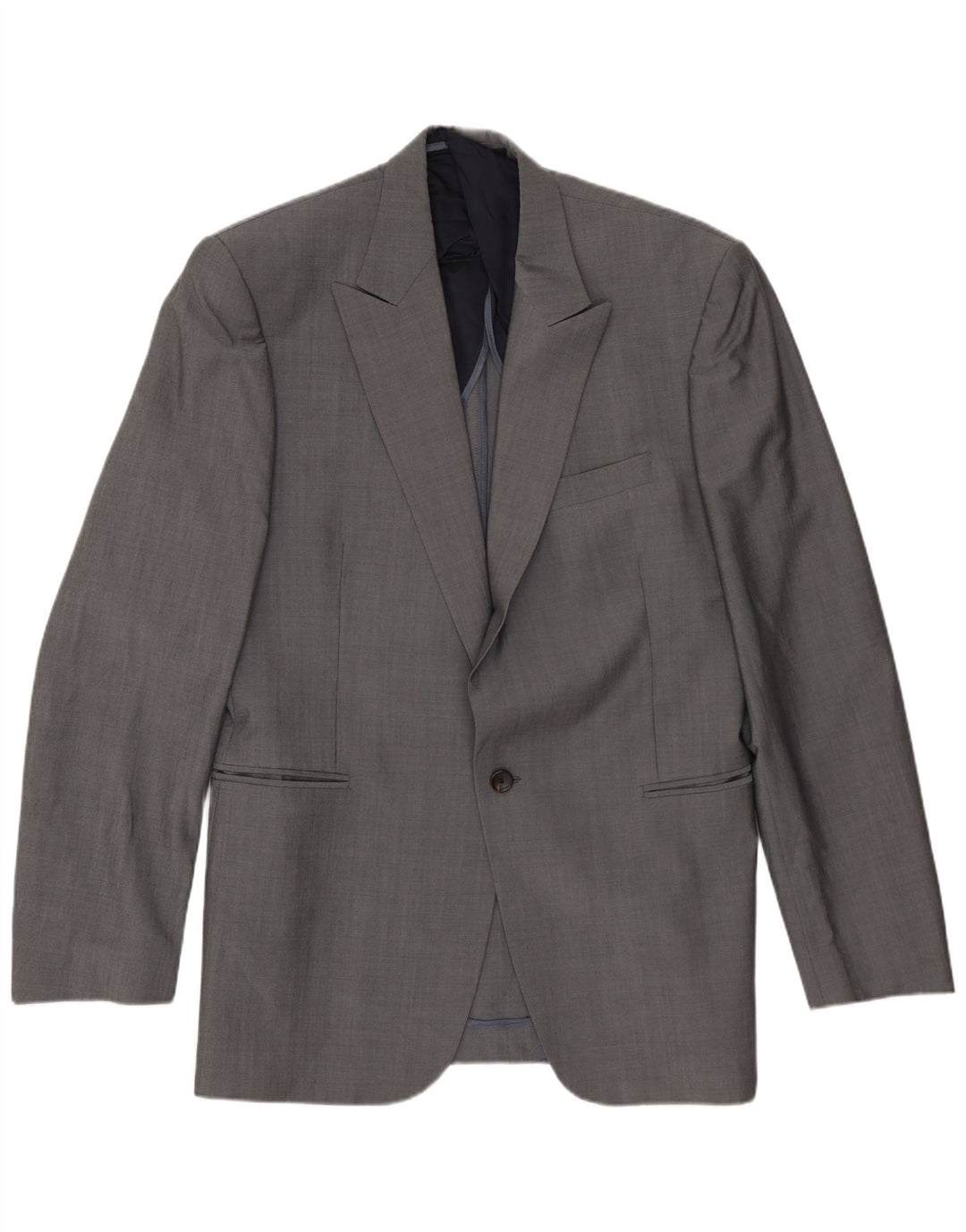 Jaqueta blazer masculina REISS com 1 botão Reino Unido 40 grande lã cinza