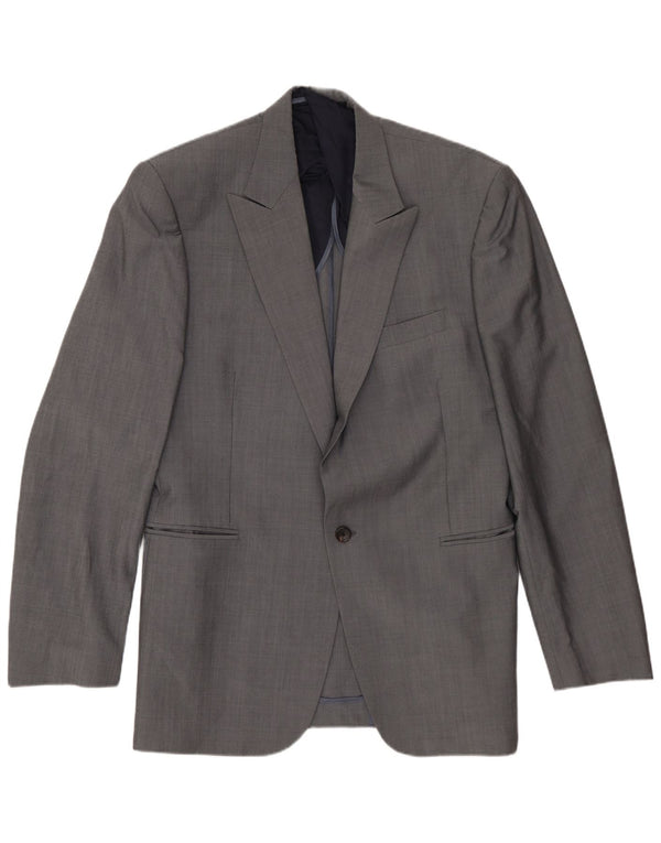 Jaqueta blazer masculina REISS com 1 botão Reino Unido 40 grande lã cinza