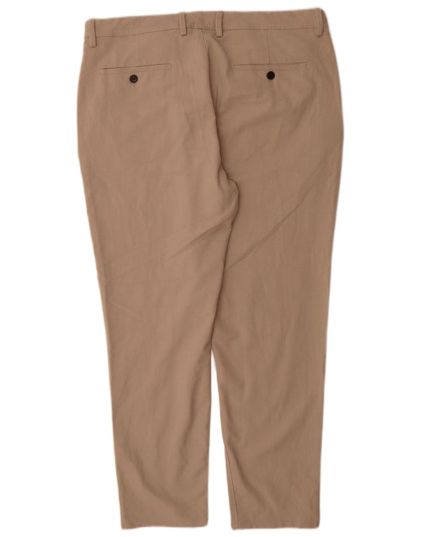 Zara Mens Slim Chino Calças EU 46 XL W36 L29 Bege