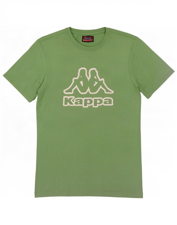 Camiseta gráfica masculina Kappa Top médio algodão verde