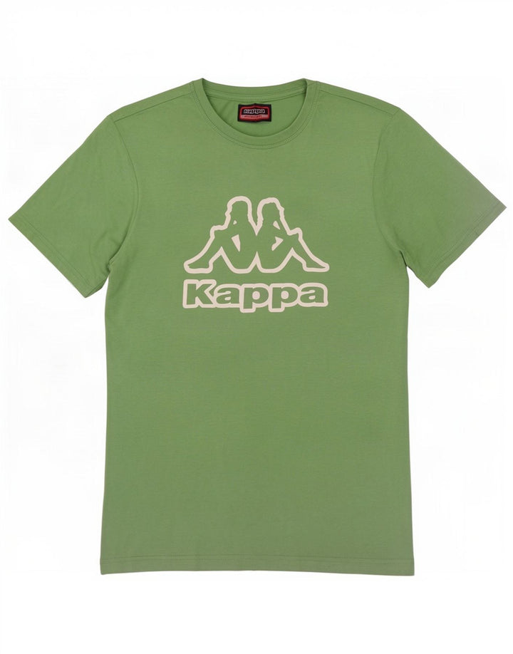 Camiseta gráfica masculina Kappa Top médio algodão verde