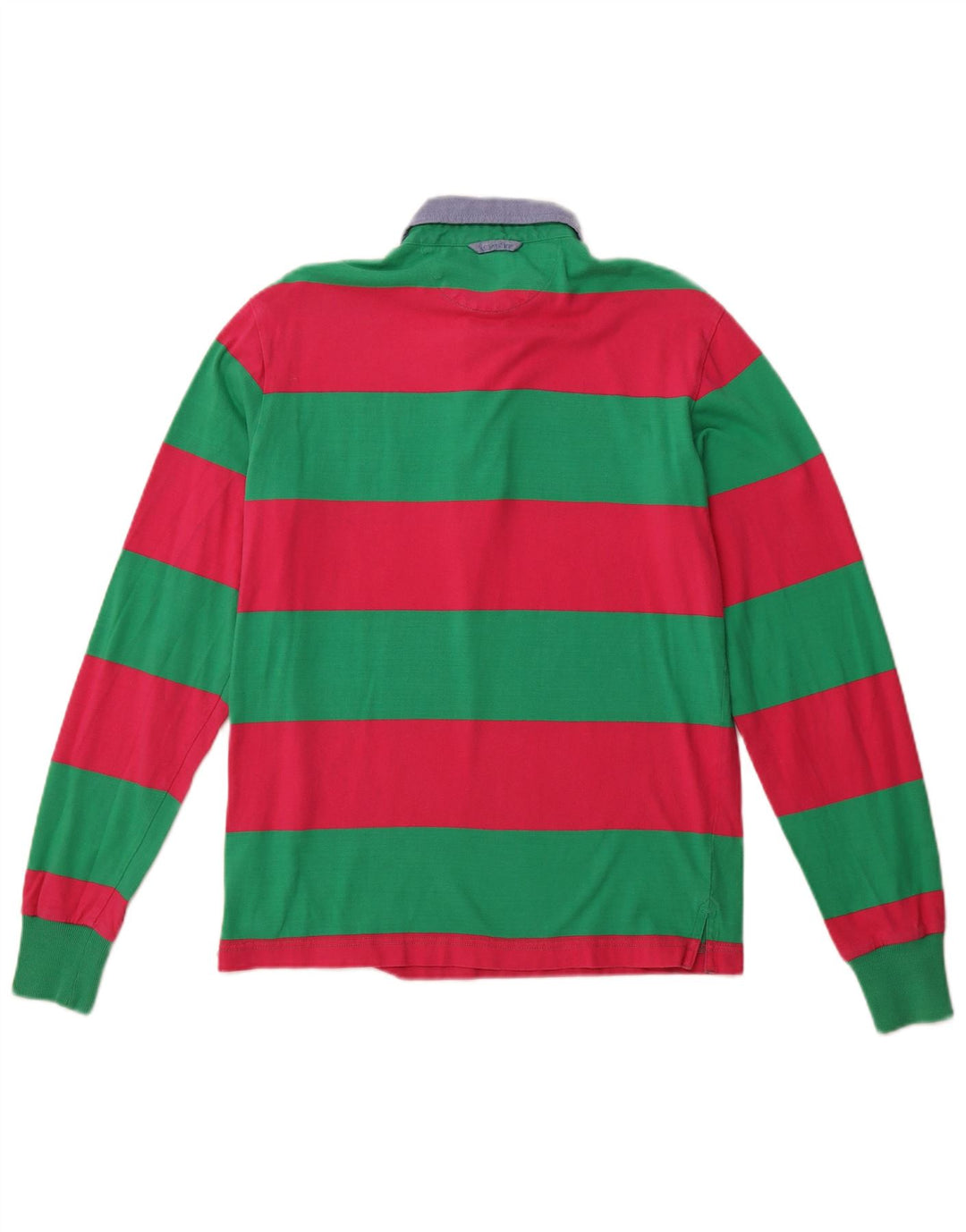 Camisa polo masculina de rugby de manga comprida Gant algodão listrado verde médio