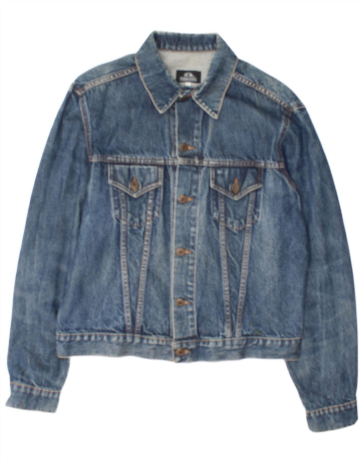 Jaqueta jeans masculina Terranova UK 40 grande algodão azul