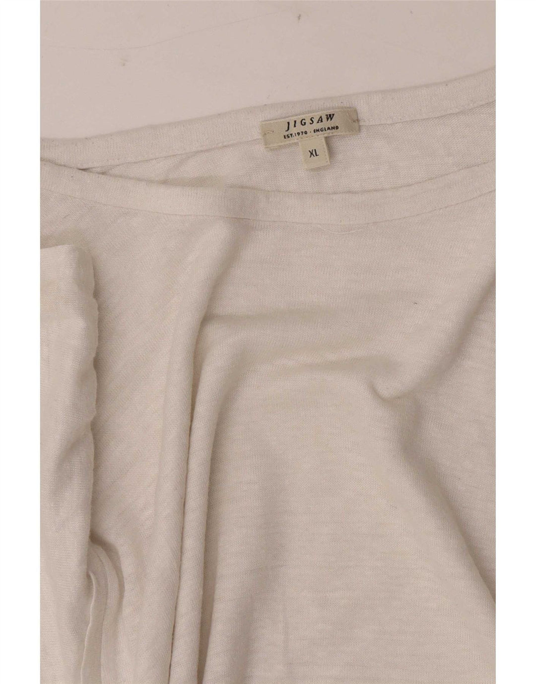 Camiseta feminina Jigsaw UK 18 XL branca