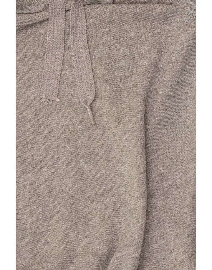 Adidas Mens Hoodie Jumper Médio Cinza Algodão Flecked