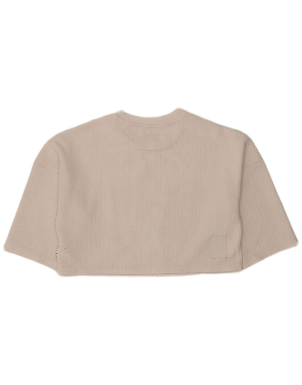 Camiseta Adidas Feminina Crop Oversized Graphic Top UK 10 Pequena Branca