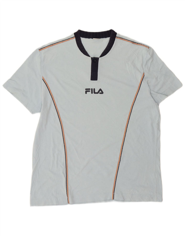Fila Camiseta Masculina Top Grande Algodão Azul