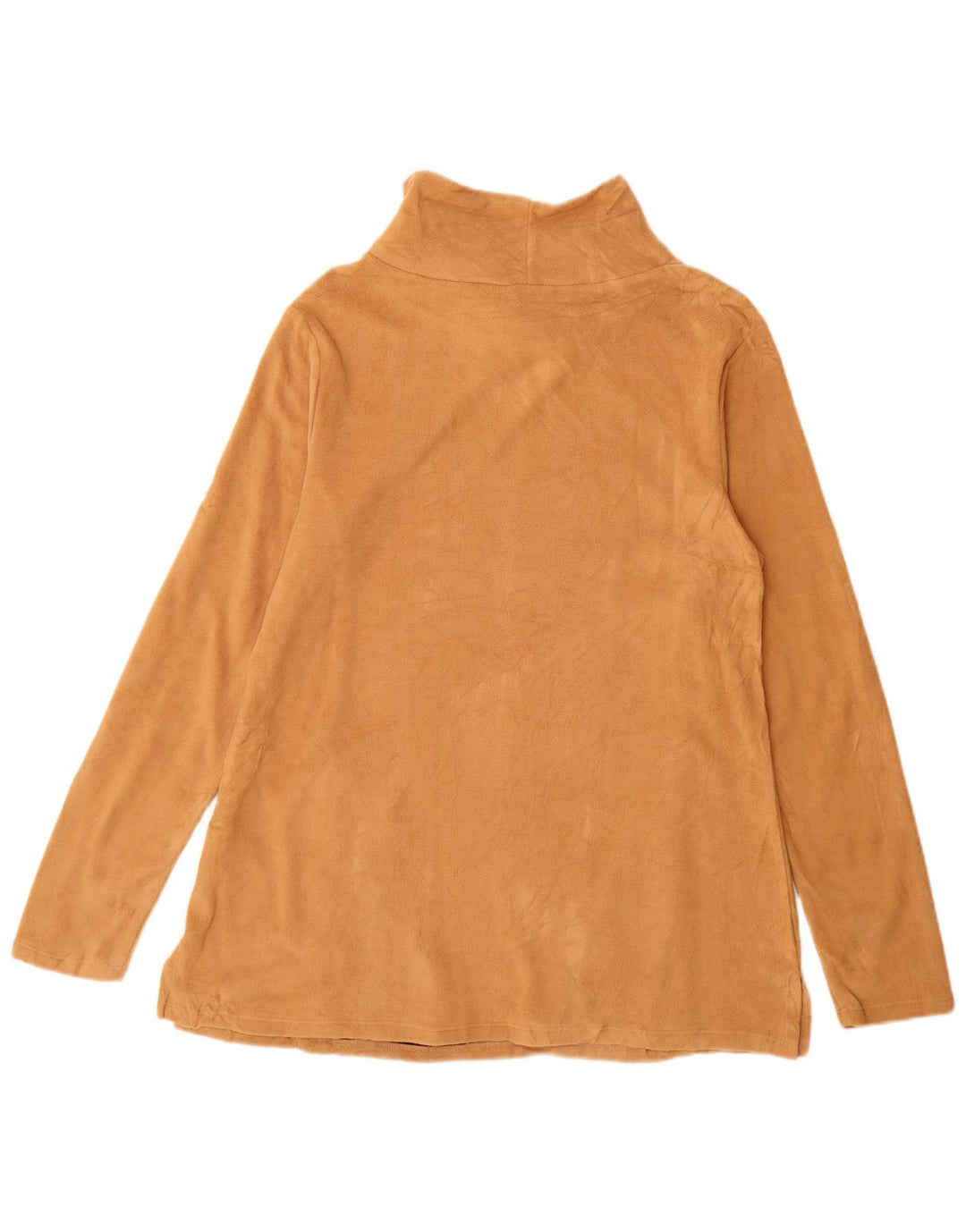 Jumper de lã com palangre feminino Eddie Bauer Reino Unido 14 poliéster marrom médio
