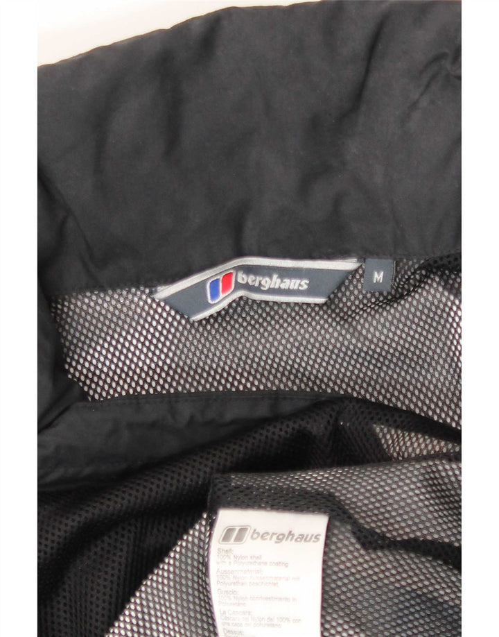 Jaqueta de chuva masculina Berghaus com capuz UK 38 médio preto nylon