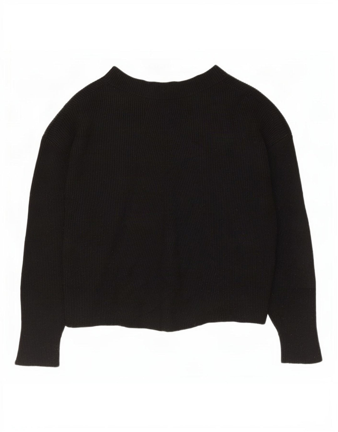 Zara Suéter feminino oversized com gola canoa Reino Unido 10 pequeno preto