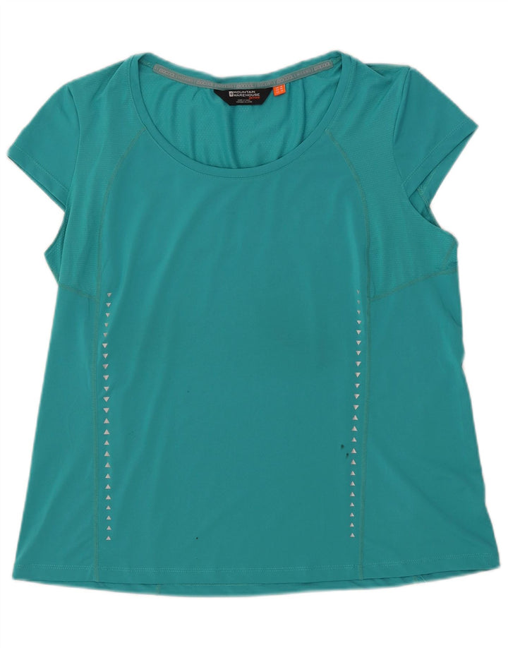 Camiseta feminina Mountain Warehouse UK 18 XL turquesa poliéster