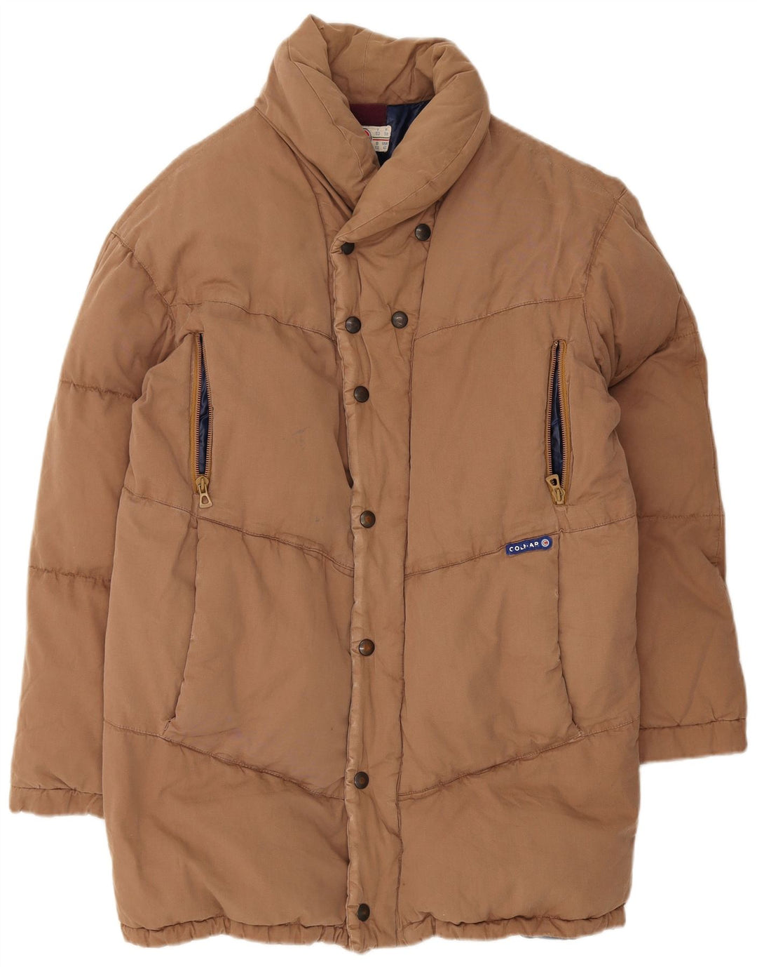 Jaqueta acolchoada masculina Colmar IT 52 grande algodão marrom