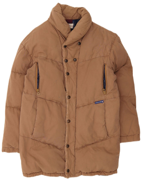 Jaqueta acolchoada masculina Colmar IT 52 grande algodão marrom