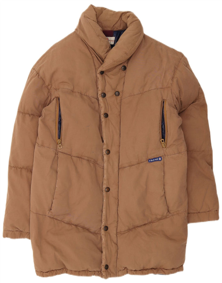 Jaqueta acolchoada masculina Colmar IT 52 grande algodão marrom