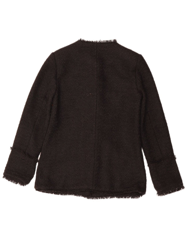 Jaqueta blazer feminina MONSOON com 5 botões Reino Unido 10 poliéster preto pequeno