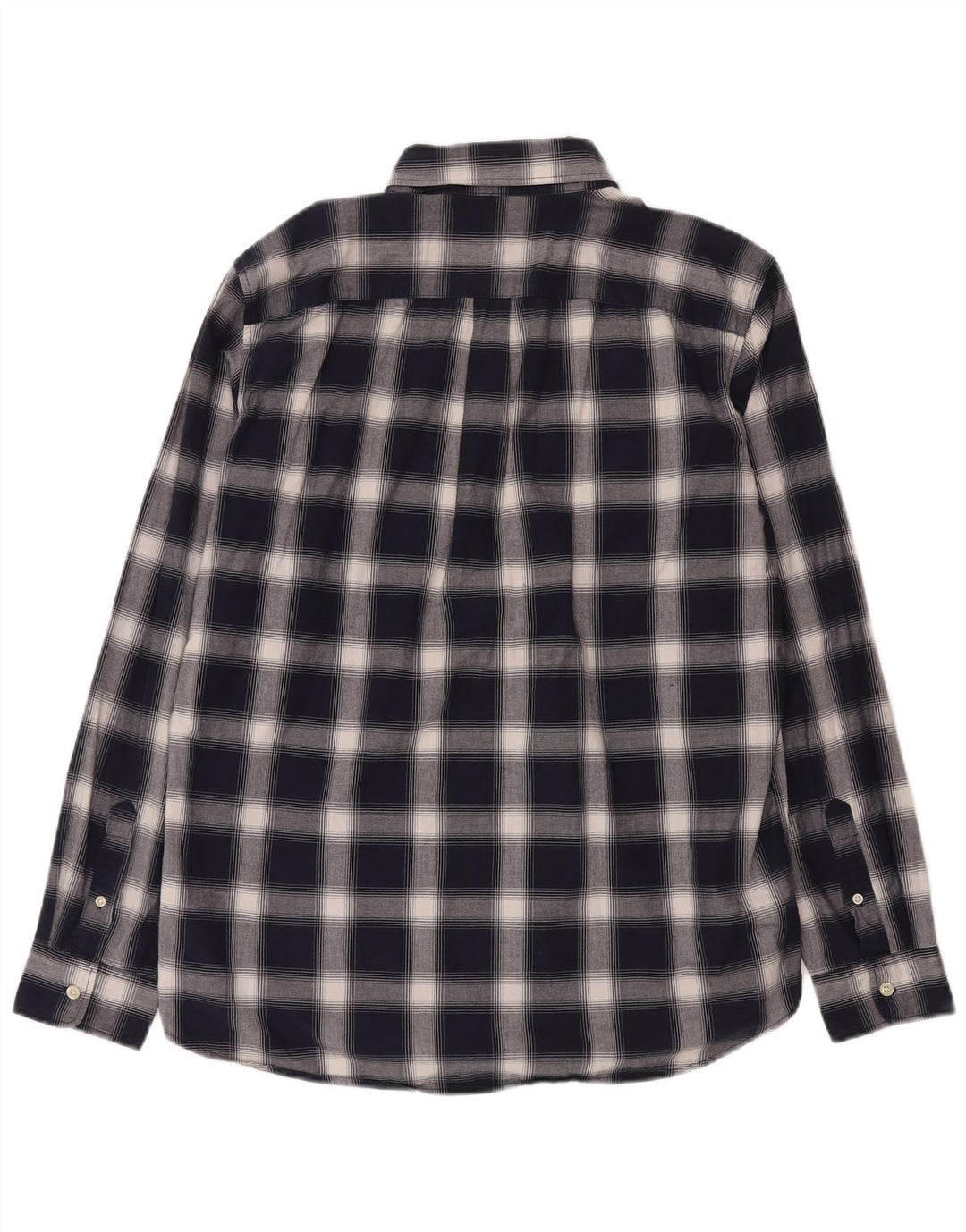 Camisa masculina Gap Standard Fit grande algodão xadrez azul marinho