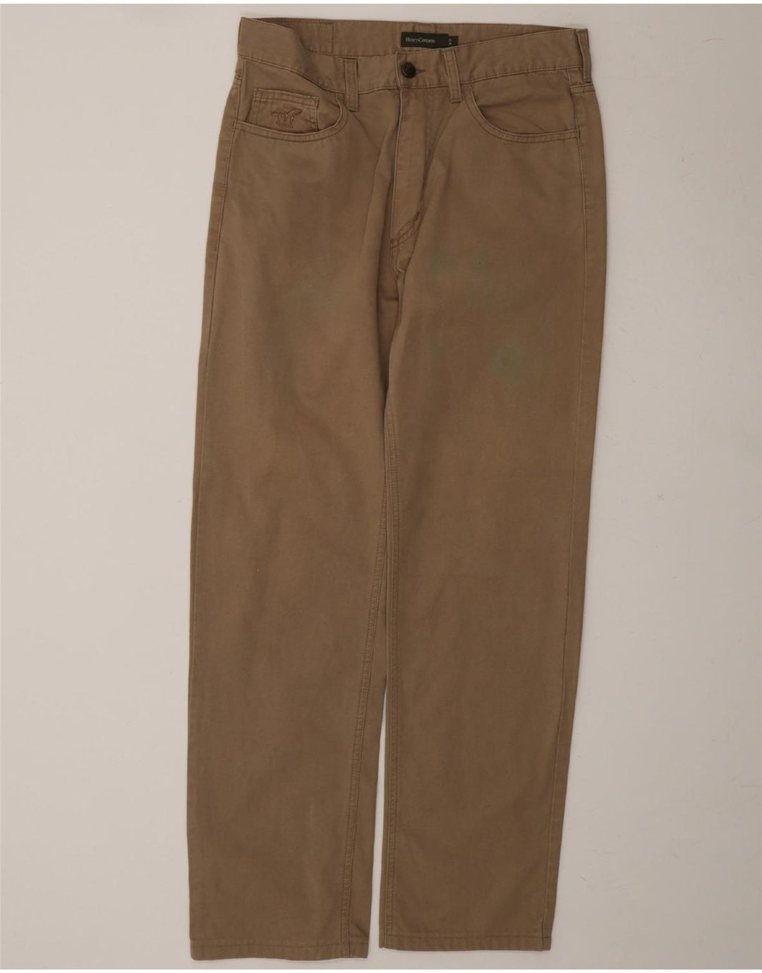 HENRY COTTONS Mens Straight Casual Trousers W32 L30 Brown Vintage Henry Cottons and Second-Hand Henry Cottons from Messina Hembry 