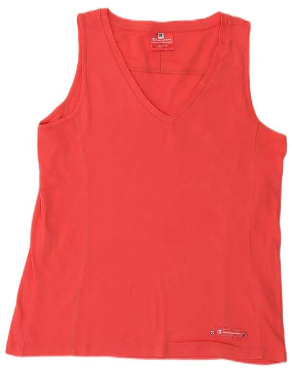 Colete feminino Champion Easy Fit Top UK 18 XL algodão vermelho
