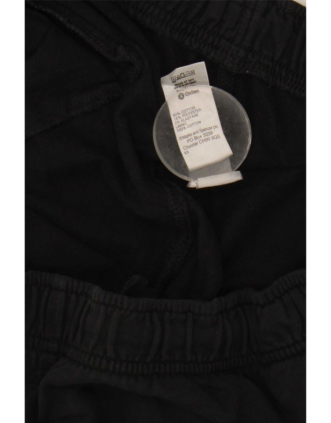 Calça de treino masculina Marks & Spencer grande de algodão preto