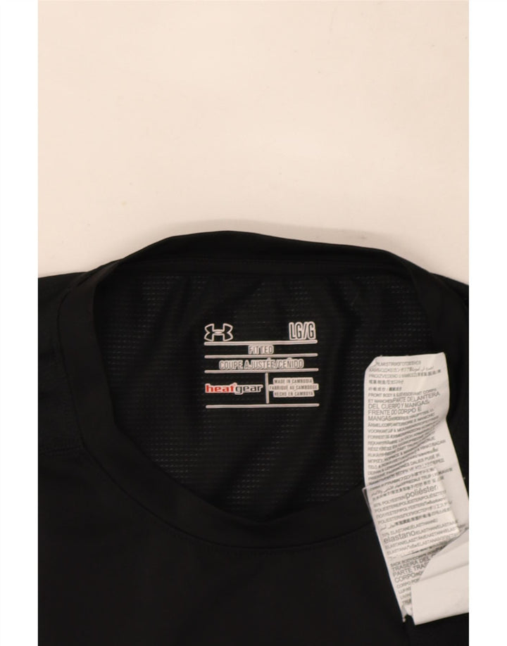 Camiseta masculina Under Armour Heat Gear grande poliéster preto