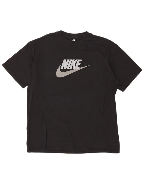 Camiseta Nike Masculina Loose Fit Graphic Top Grande Algodão Preto