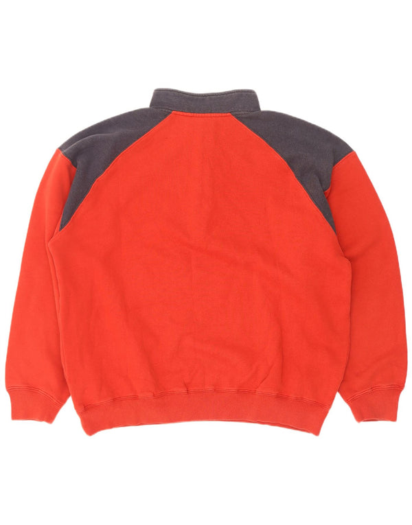 Fila Mens Zip Neck Moletom Jumper XL Vermelho Algodão
