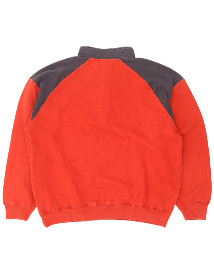 Fila Mens Zip Neck Moletom Jumper XL Vermelho Algodão