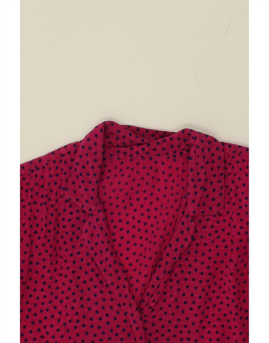 VINTAGE Womens Shirt Blouse UK 18 XL Pink Polka Dot Vintage Vintage and Second-Hand Vintage from Messina Hembry 