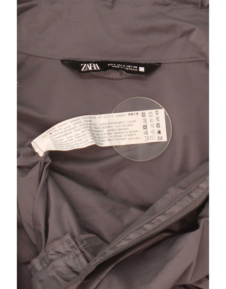 Zara Mens Tracksuit Top Jacket Pequeno Poliéster Cinza