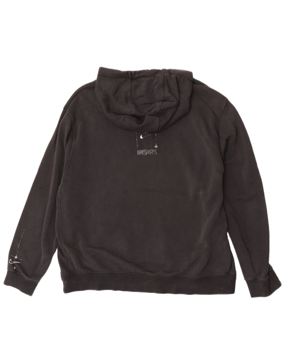 Nike masculino gráfico moletom com capuz XL preto algodão