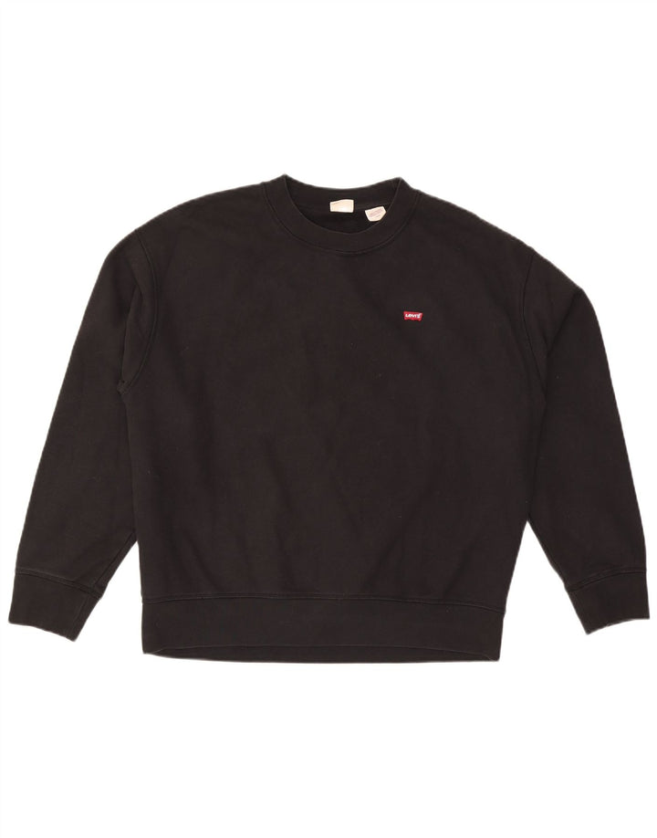 Levi's Moletom Masculino Jumper Grande Algodão Preto