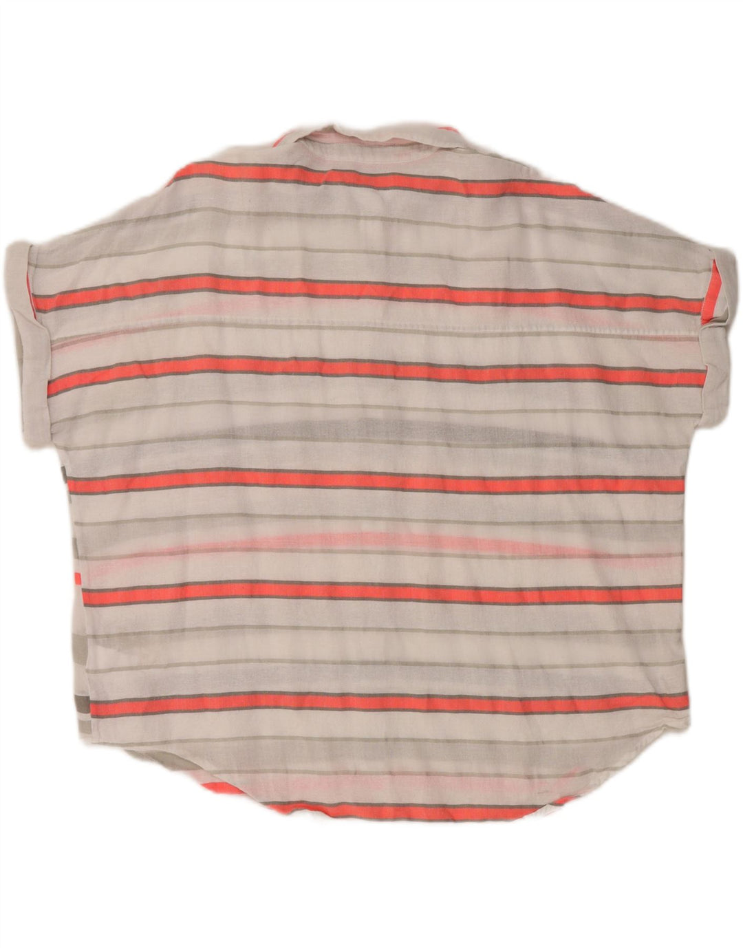 Camisa feminina de manga curta Joules UK 14 grande listrada multicolorida