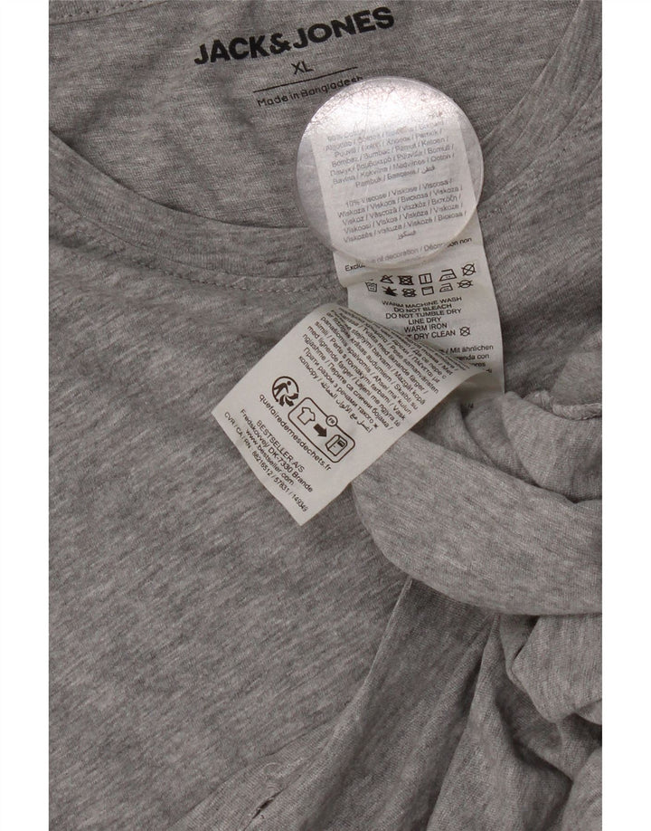 Camiseta masculina Jack & Jones Top XL algodão cinza