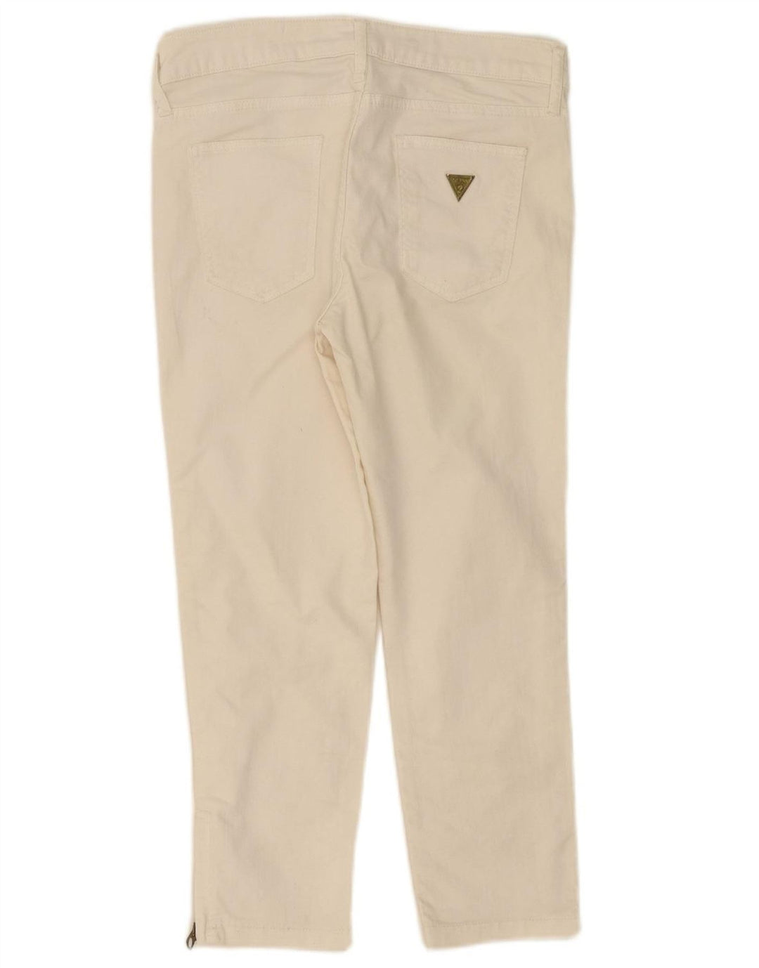 Calça feminina slim cropped GUESS W31 L24 algodão branco