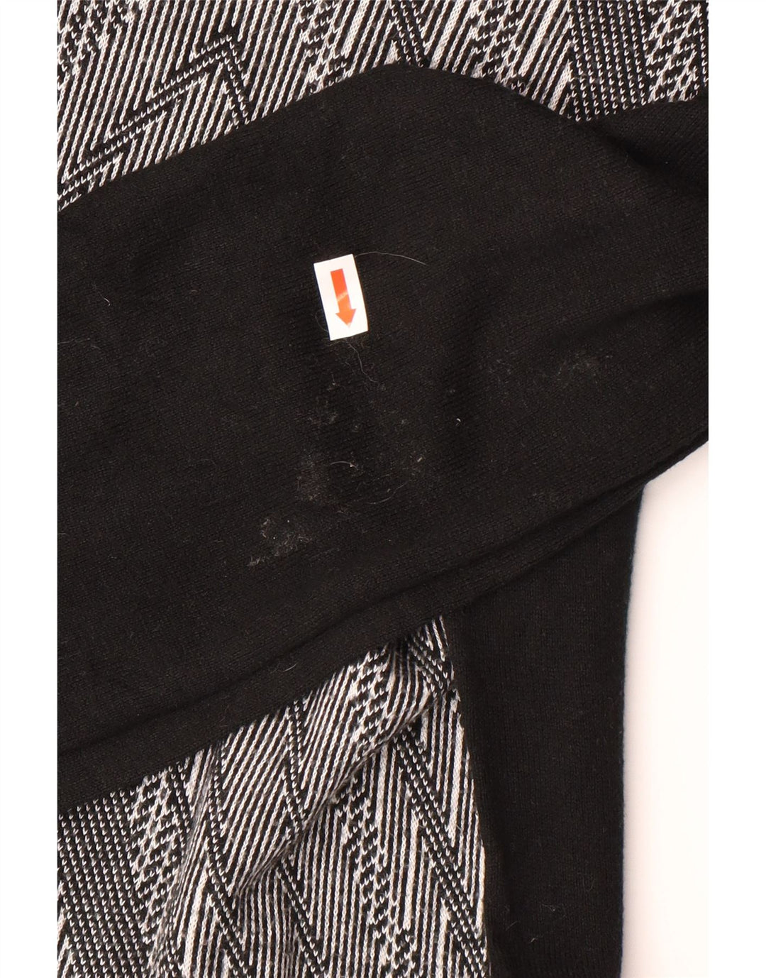 MOSSIMO Womens Jumper Dress UK 18 XL Black Chevron Cotton Vintage Mossimo and Second-Hand Mossimo from Messina Hembry 