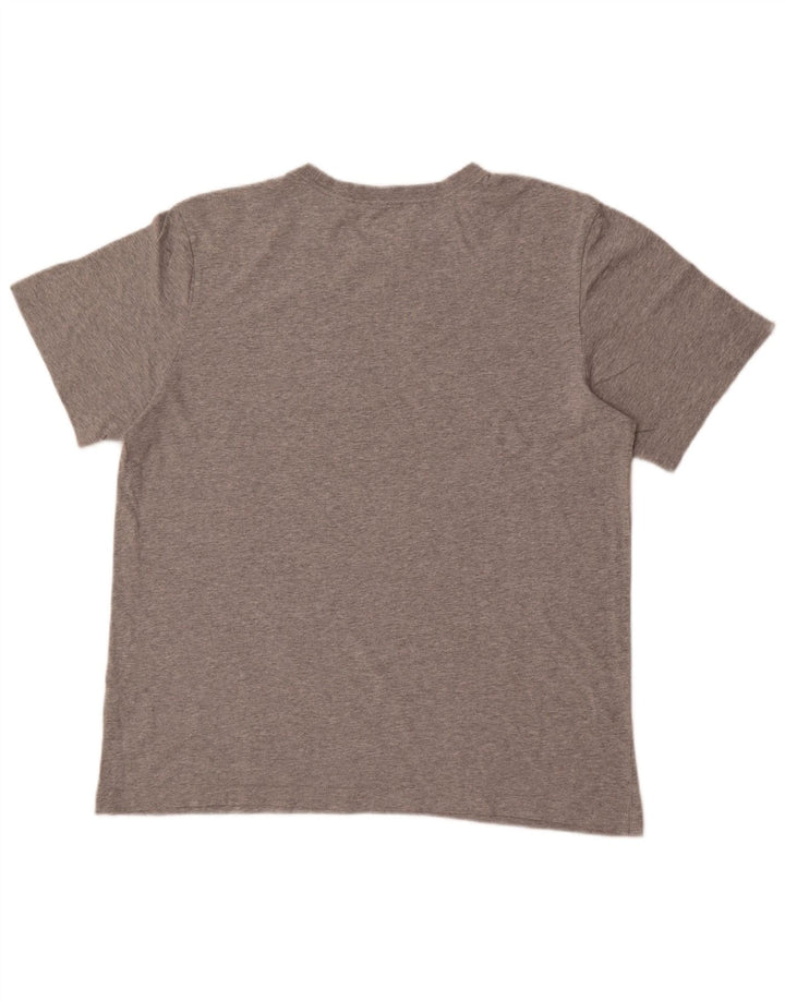Camiseta gráfica masculina Nike grande algodão manchado cinza