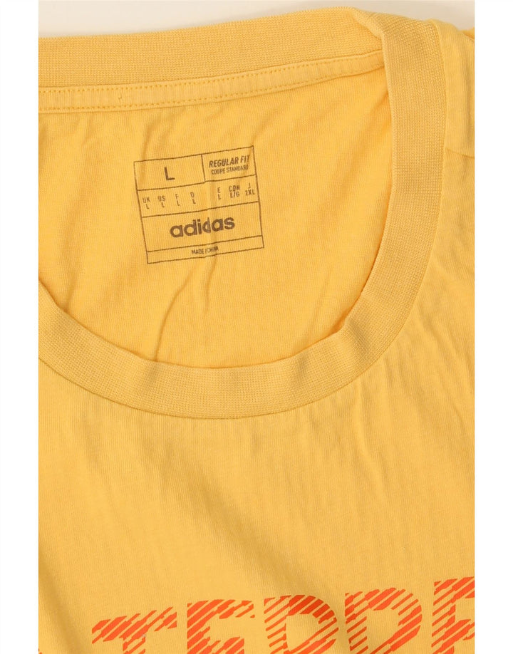 ADIDAS Mens Terrex Regular Fit Graphic Camiseta Top Grande Amarelo