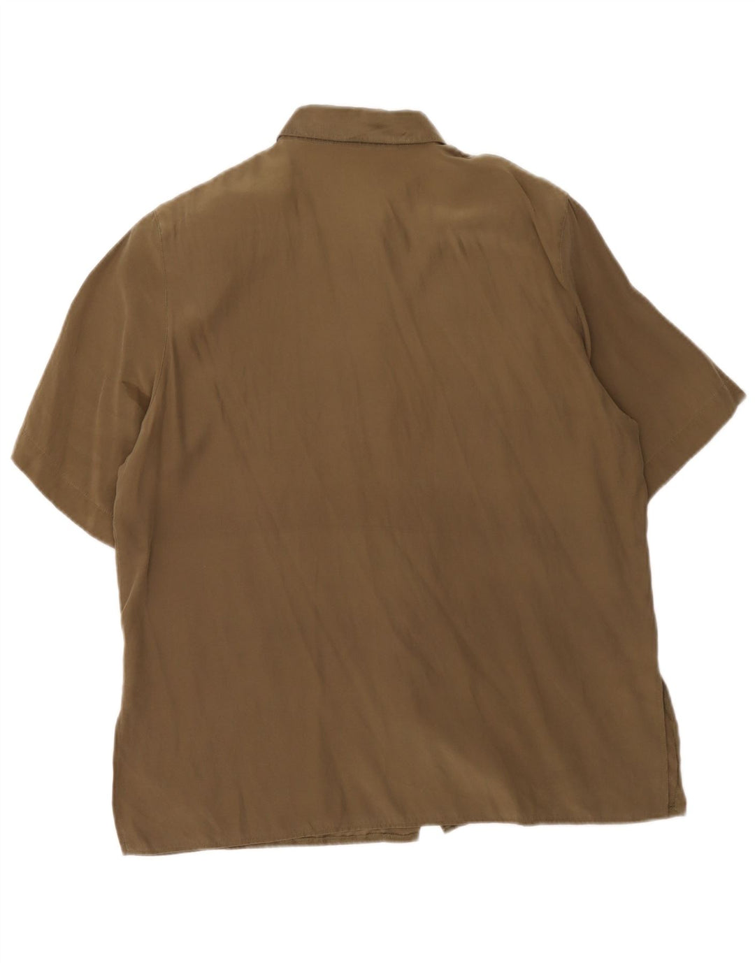 Camisa feminina vintage de manga curta EU 42 verde grande