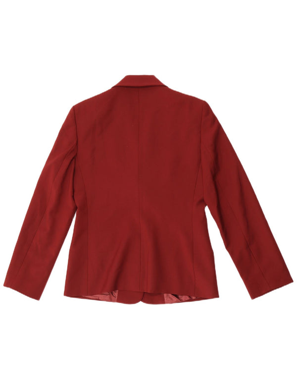 Jaqueta Blazer Feminina Benetton com 3 Botões IT 42 Médio Borgonha Poliéster