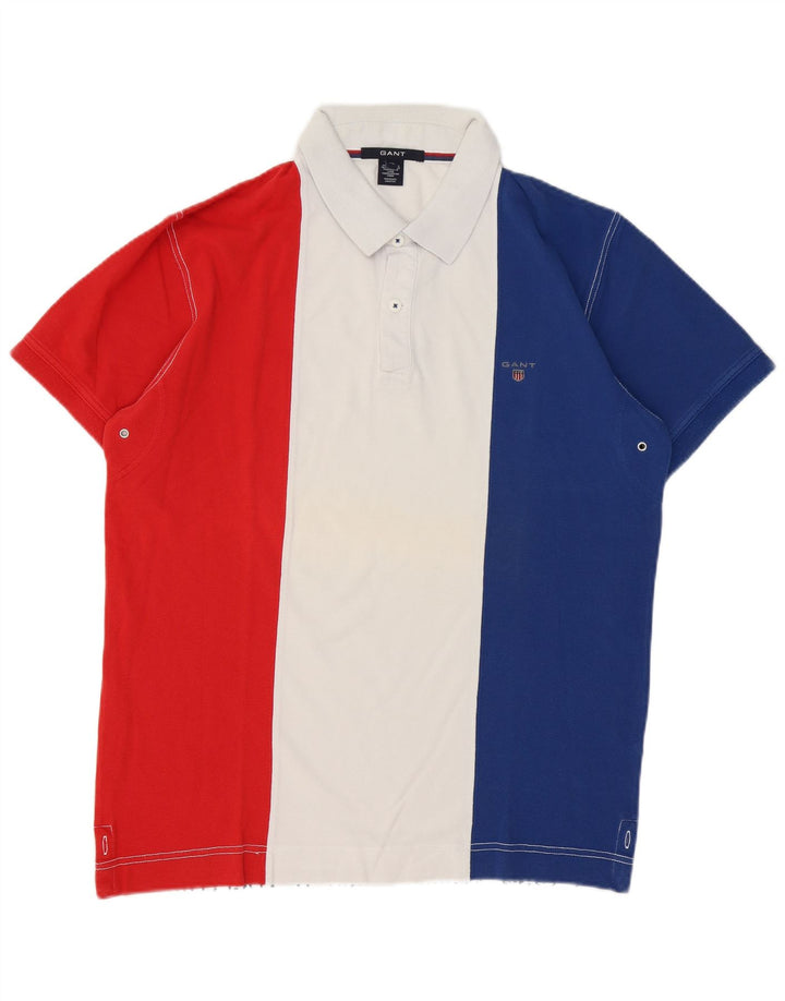 Camisa polo masculina Gant XL algodão colorblock multicolorido