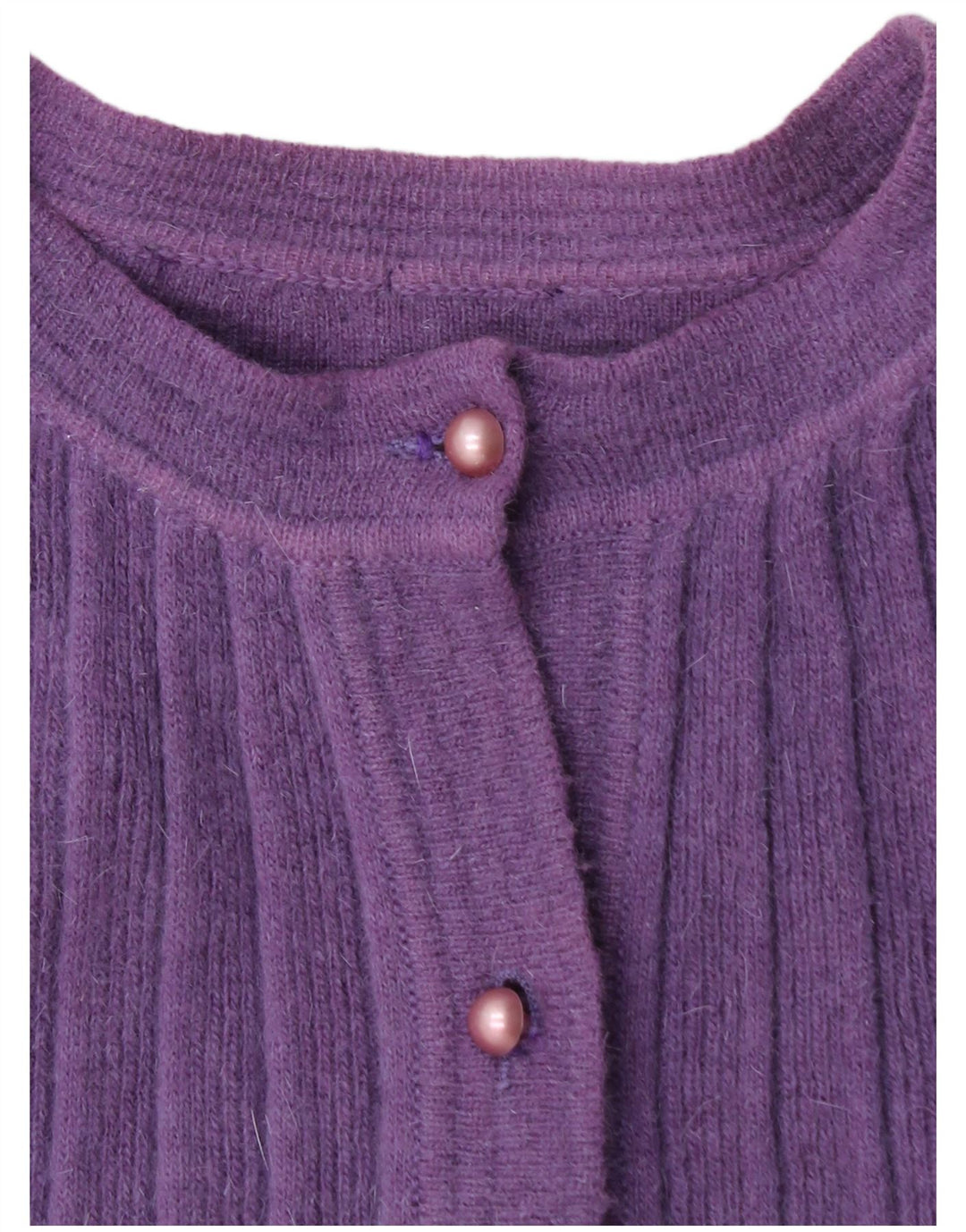 Suéter cardigã feminino VINTAGE UK 14 roxo médio